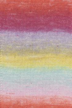 Baby Cotton Color Farbverlauf der Farbe 213 Gelb/ Violett/ Türkis